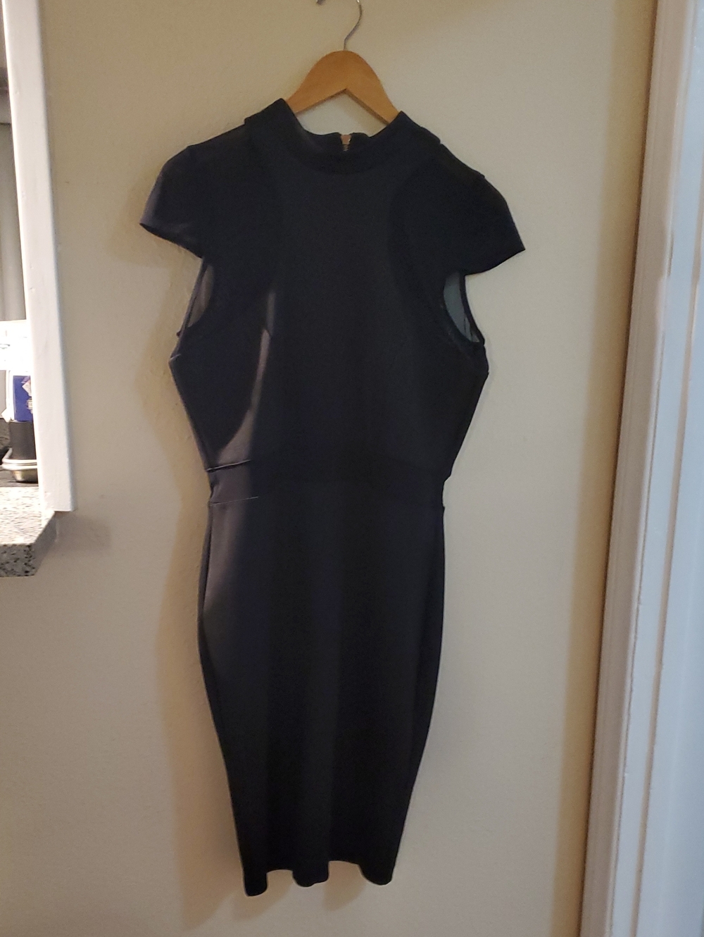 Kardashian Kollection Black Midi Sheath Dress